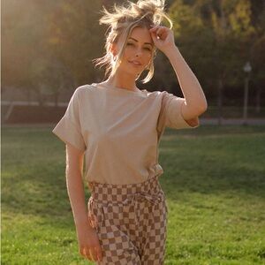 Albion Beige Short Sleeve Top - Boss Tee XL